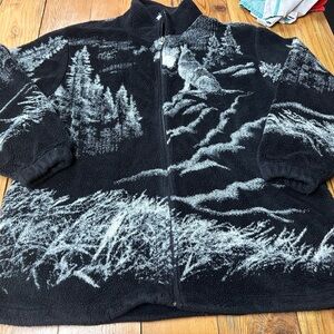 Cozy Black and Gray Teddy Jacket